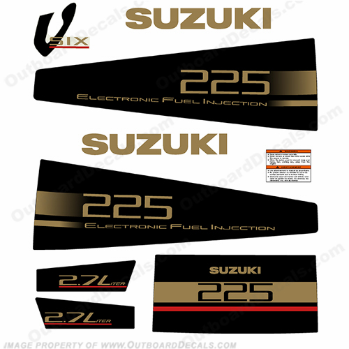 Suzuki 225hp DT225 Decal Kit INCR10Aug2021