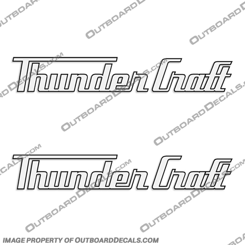 Thunder Craft Boat Decals (Set of 2) - Any Color! thunder, craft, boat, decal, decals, stickers, logos, set, of, 2, two, any, color