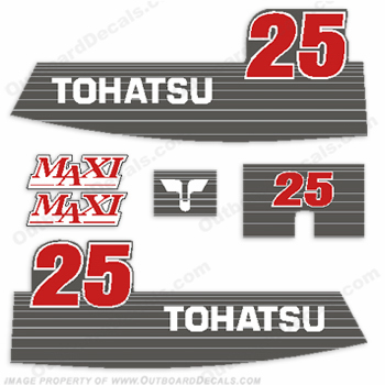Tohatsu 25hp Maxi Decal Kit INCR10Aug2021