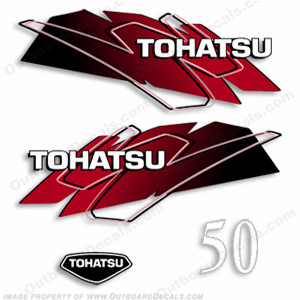 Tohatsu 50hp Decal Kit - Red INCR10Aug2021