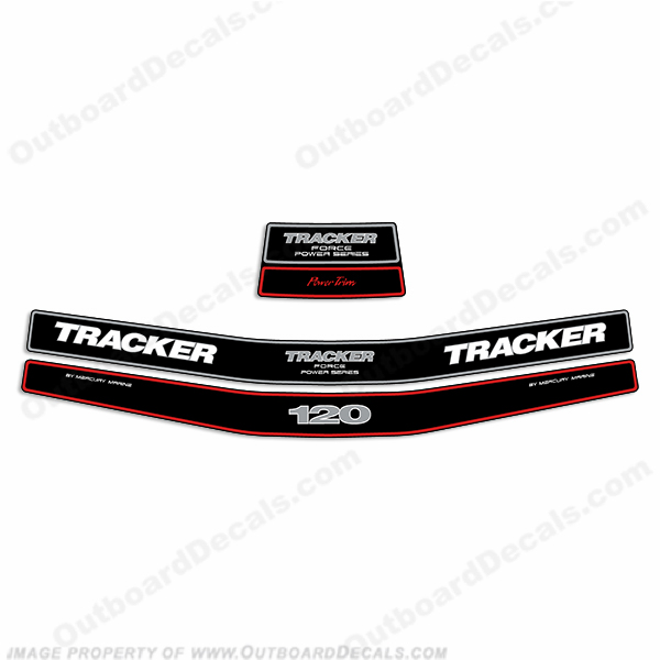 Tracker 120hp Engine Decal kit - Mid 1990s INCR10Aug2021