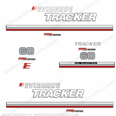 Evinrude 1981 Tracker 60hp Decal Kit - Red INCR10Aug2021