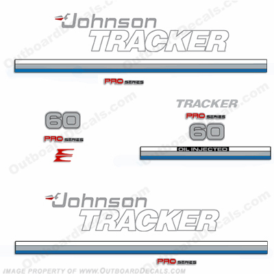 Johnson 1981 Tracker 60hp Decal Kit - Blue INCR10Aug2021