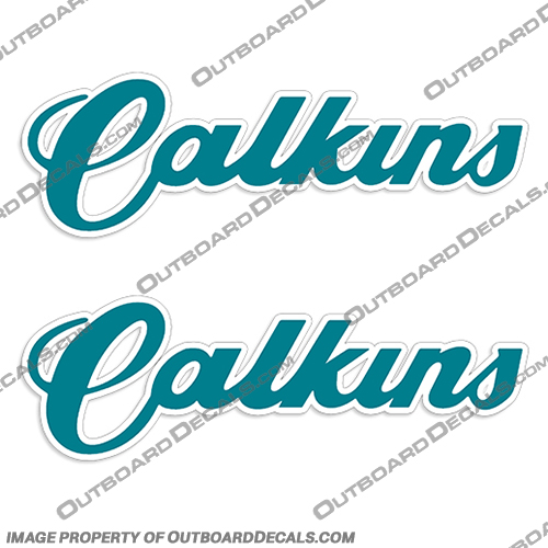 Calkins 1974 - 1975 Boat Trailer Decals (Set of 2) calkins, boat, trailer, decals, stickers, logo, set, of, 2, 1974, 1975