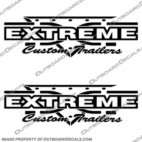2000 Extreme Custom Trailers Decals - Any Color! (Set of 2) 2000, Extreme, Ex, Custom, Trailer, Trailers, Decal, Decals, Any, Color, Set, of, 2, two, Set of 2, Set of Two