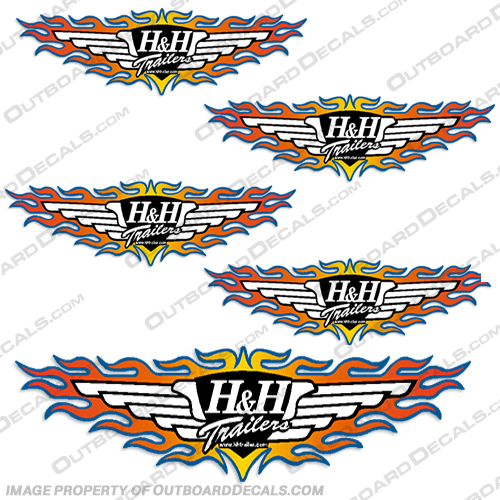 H&H Trailer Decals Package Kit (1 Large & 4 Medium) H&H, Trailers, Decal, Decals, H & H, H and H, H+H, H + H, H, &, package, kit, 1 Large, 4 Medium,