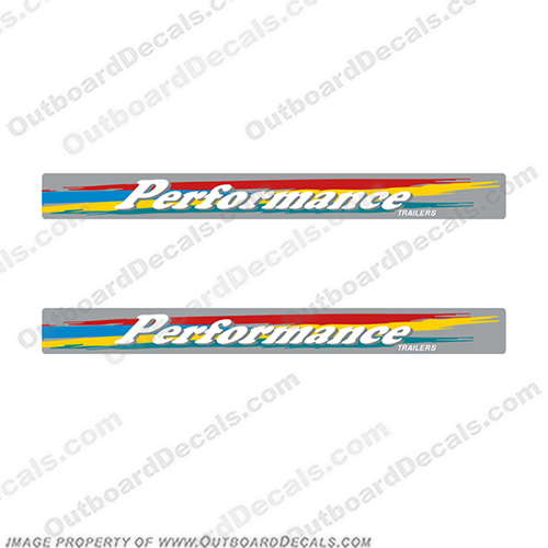 Performance Boat Trailer Decals (Set of 2) with White Lettering trailer, decals, performance, boat, trailers, logo, stickers, white