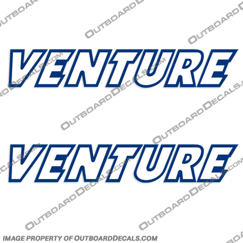 Venture Boat Trailer Decals - 2 Color! venture, boat, trailer, logo, decals, decal, set, of, 2, any, color, stickers, name, 