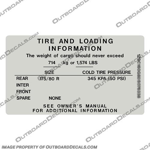 Trailer Tire and Loading Safety Information Decal Sport, trail, trl, trailer, boat, cargo, caravelle, sporttrail, sport trail, INCR10Aug2021, Trailer, Tire, and, Loading, Safety, Information, Decal
