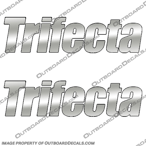 Trifecta Boats Logo Decal - 2 Colors! Trifecta, Boats, Boat, Logo, Decal, Decals, 2, Color, 2 Color, 2 Colors
