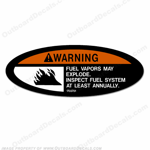 Warning Decal - Fuel Vapors May Explode... INCR10Aug2021