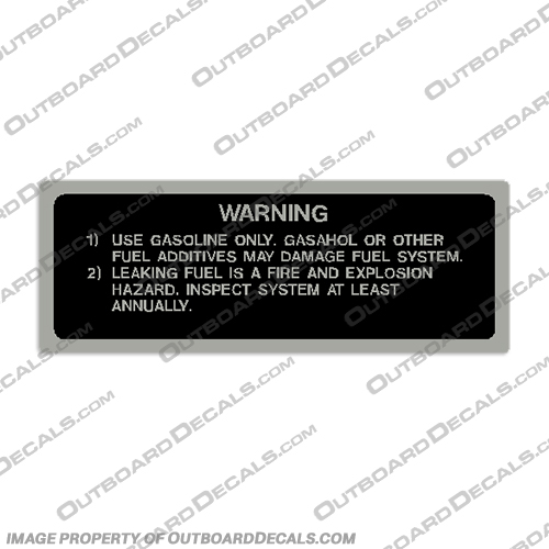 "Warning" Use Gasoline Only | Leaking Fuel Hazard - Decal  Warning, "Warning", use, gasoline, only, leaking, fuel, hazard, leak, decal,