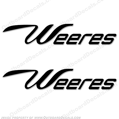 Weeres Pontoon Boat Logo Decals - Any Color! weeres, INCR10Aug2021