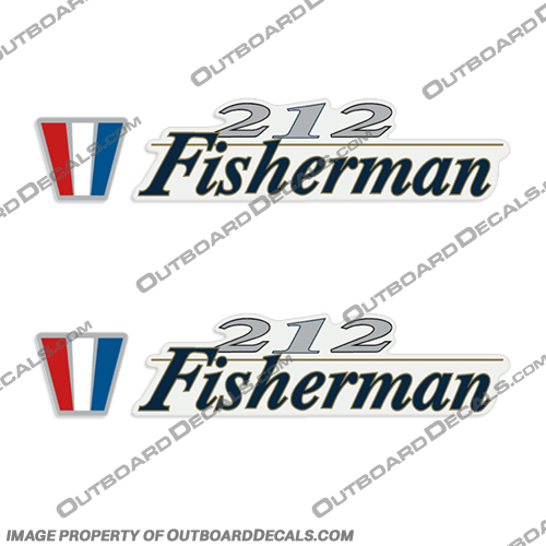 Wellcraft 212 Fisherman Boat Decals (Set of 2) wellcraft, boats, boat, decal, sticker, kit, set, decals, 212, fisherman, boat, stickers