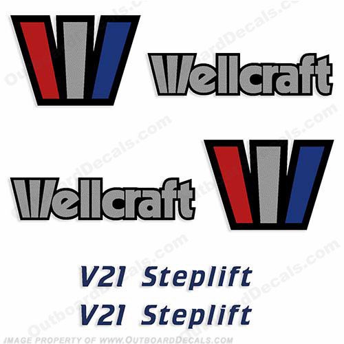 Wellcraft V21 Steplift Decals (Set of 2) - 1993 INCR10Aug2021