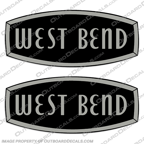 West Bend Vintage Outboard Motor Decals West, Bend, Vintage, Outboard, Motor, Decal, Decals, Kit,