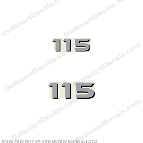 Yamaha Outboard 115 2-Stroke Number Decals Yamaha, 115, 115hp, rear, front,  horsepower, decal, sticker, number, 2s, 2stroke, 2 stroke, two, stroke, twostroke, INCR10Aug2021