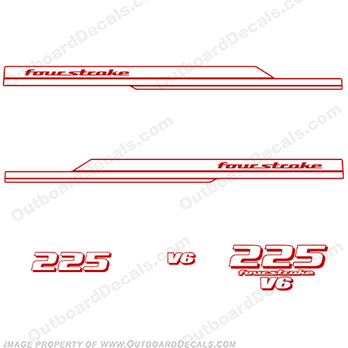 Yamaha 225hp FourStroke Decal Kit - Any Color! - 2008+ (Partial Kit) Yamaha, Outboard, Sticker, one, color, 225, four, stroke, 4, 2008, 2009, 2010, 2011, 2012, 2013, 2014, 2014, 2015, 2016, 2017, 2018, INCR10Aug2021
