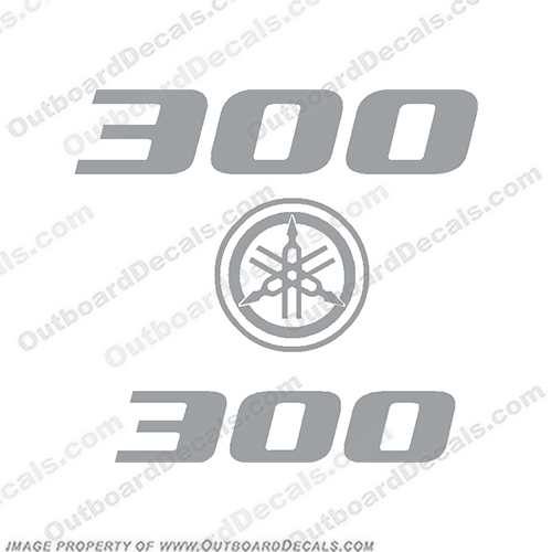 Yamaha New Style 300hp Decals - Any Color  yamaha,300,1,color,new,style,outboard,boat,motor