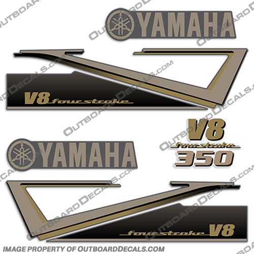 Yamaha 350hp 4-Stroke V Decal Kit - 2018 2019 2020 350, 350 hp, fourstroke, four stroke, four-stroke, v