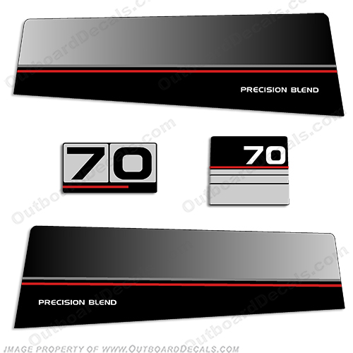 Yamaha 1986 - 1989 70hp Decals (Partial Kit) 70, 86, 87, 88, 89, INCR10Aug2021