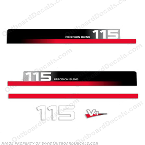 Yamaha 115hp Decal Kit - 1990s (Partial Kit) 115, 1990, 90, INCR10Aug2021