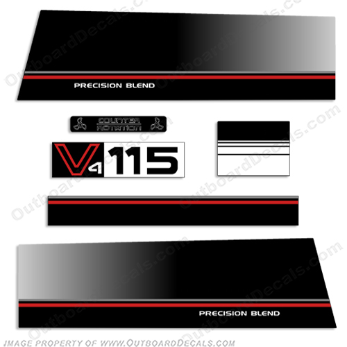 Yamaha 115hp Precision Blend Decals (Partial Kit) 115, hp, decal kit, INCR10Aug2021