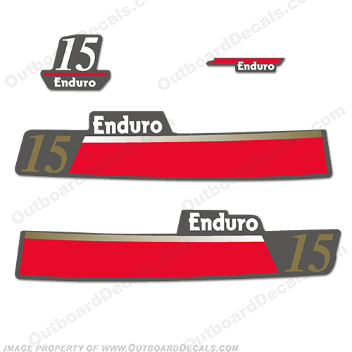 Yamaha 15hp Enduro Decals (Partial Kit) 15, INCR10Aug2021