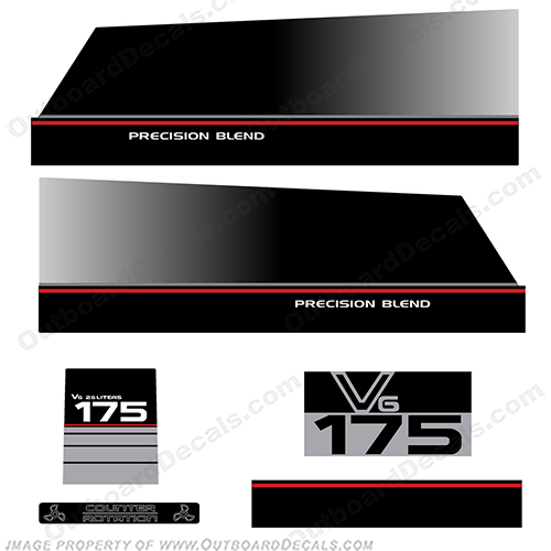 Yamaha 175hp Precision Blend Decals (Partial Kit) 175, 175 hp, INCR10Aug2021