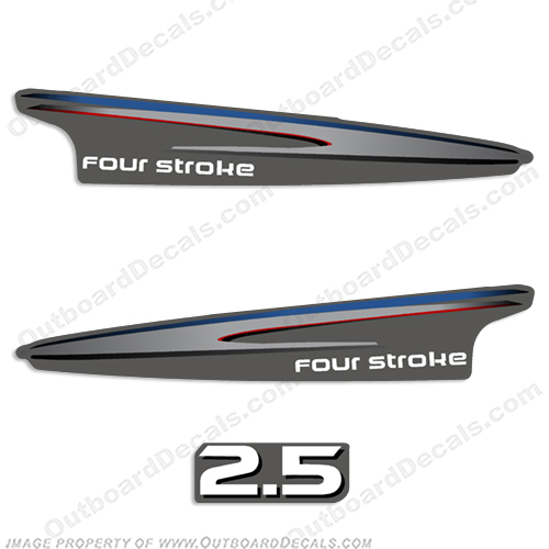 Yamaha 2.5hp Fourstroke Decals (Partial Kit) 2.5, four stroke, four-stroke, 4stroke, 4 stroke, 4-stroke, INCR10Aug2021