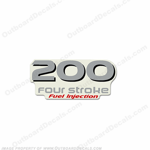 Yamaha "200 Fourstroke" Decal - Rear INCR10Aug2021
