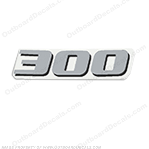 Yamaha 300hp V6 Front Decal (2017+) - Silver 