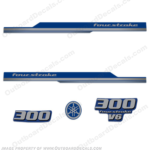 Yamaha 2010 Style 300hp Decals - Blue (Partial Kit) 300, INCR10Aug2021
