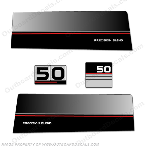 Yamaha 1986 - 1989 50hp Decals (Partial Kit) 86, 87, 88, 89, 50 hp, 50, INCR10Aug2021