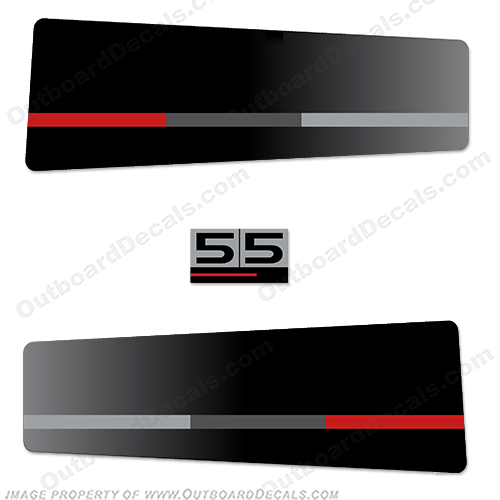 Yamaha 55hp Decals (Partial Kit) 55, INCR10Aug2021