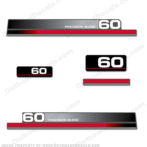Yamaha 60hp Decal Kit - 1990s (Partial Kit) 60, 60 hp, 90, INCR10Aug2021