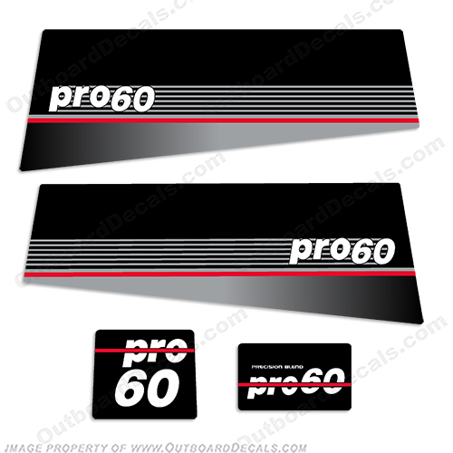 Yamaha 60hp Pro Decals - 1989 - 1994 (Partial Kit) 60, 60 hp, 89, 90, 91, 92, 93, 94, INCR10Aug2021