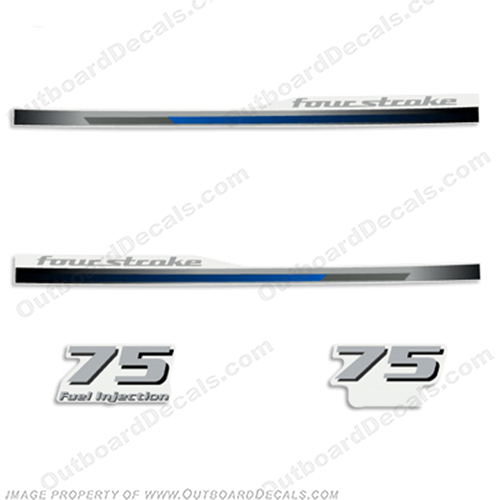 Yamaha 75hp Decals - 2013+ (Partial Kit) yamaha 75, f75, f 75, INCR10Aug2021