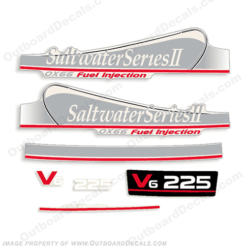 Yamaha 225hp OX66 Decals - Silver (Partial Kit) 225, 225 hp, INCR10Aug2021