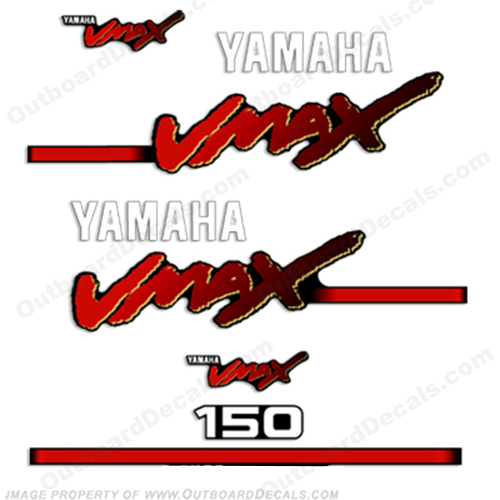 Yamaha 150hp VMax Decals 2008 150 hp, v max, v-max, vmax, 150, 08, INCR10Aug2021