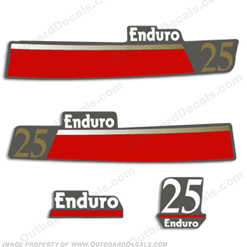 Yamaha 25hp Enduro Decals (Partial Kit) 25, INCR10Aug2021