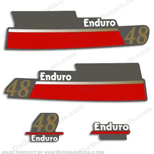 Yamaha 48hp Enduro Decals - Partial Kit 48, INCR10Aug2021