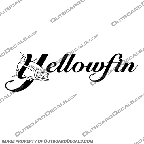 Yellowfin Boats Window Decal  Yellow, Fin, Yellowfin, Boat, Logo, Decal, Decals, Set, of, 2, two, any, color, color!, custom color, custom